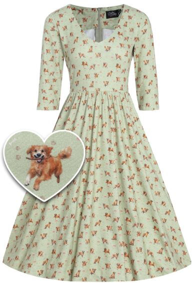 Billie Golden Retriever Long Sleeved Dress – New In | Kitty Darling