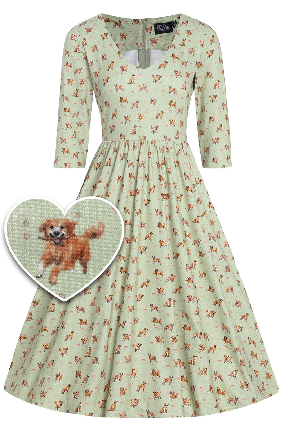 Billie Golden Retriever Long Sleeved Dress 1 Billie Golden Retriever Long Sleeved Dress