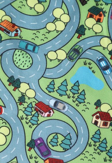 Billie Green Long Sleeved Roadmap Print Dress – New In | Kitty Darling