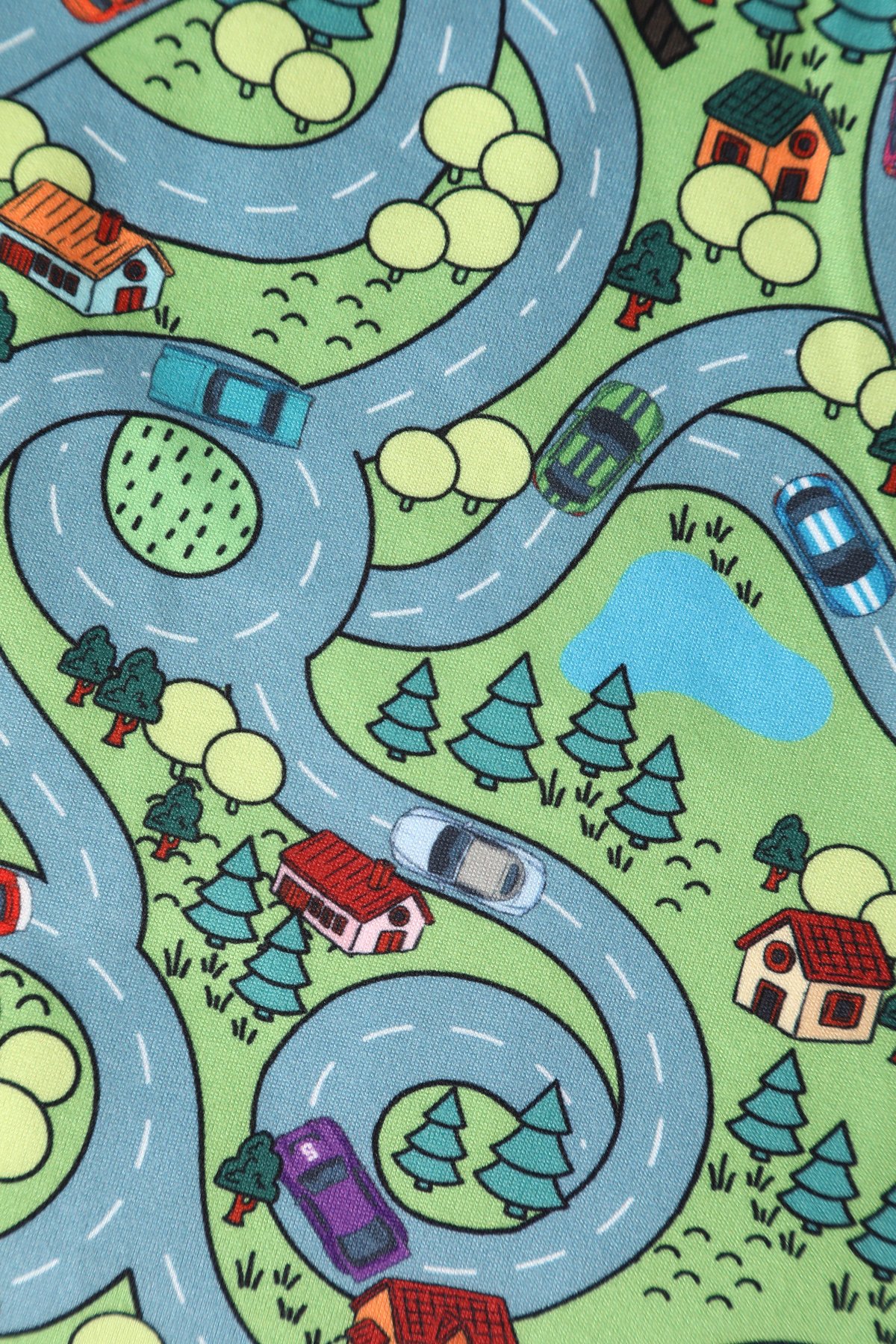 Billie Green Long Sleeved Roadmap Print Dress 2 Billie Green Long Sleeved Roadmap Print Dress - Image 2