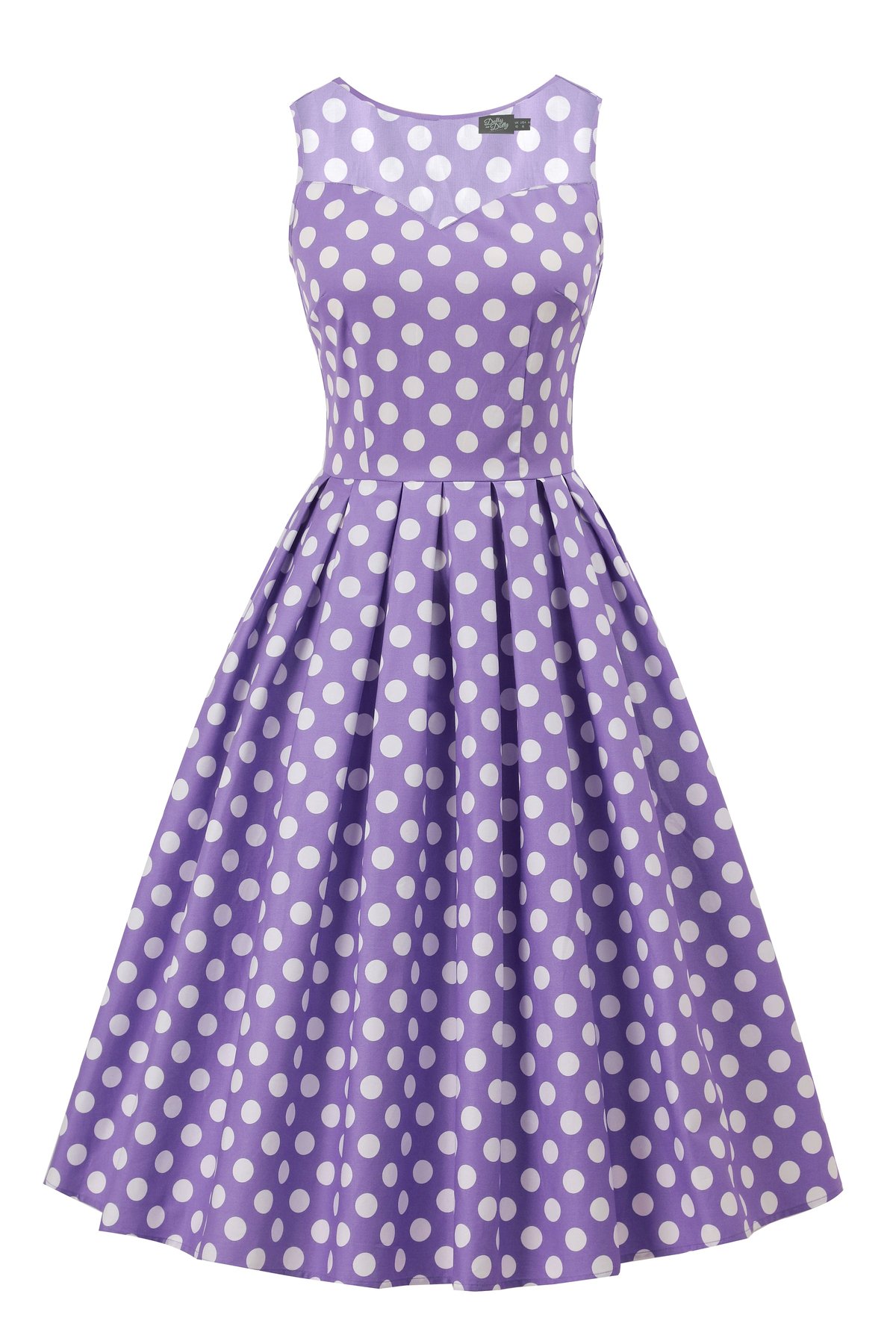 Blair Lilac Polka Dot Mesh Dress 3 Blair Lilac Polka Dot Mesh Dress - Image 3