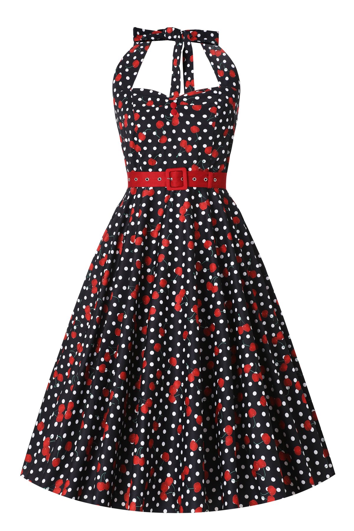 Daisy Rockabilly Cherry Halter Dress 3 Daisy Rockabilly Cherry Halter Dress - Image 3