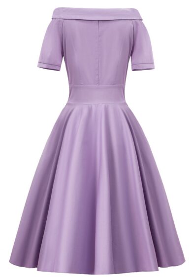 Darlene Lilac Roll Collar Circle Dress – New In | Kitty Darling
