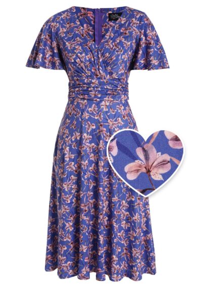 Donna Blue Orchid Tea Dress – New In | Kitty Darling