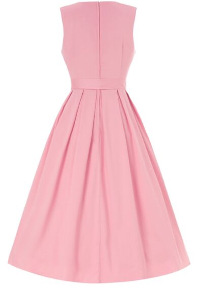 Helen Light Pink Cotton Midi Dress – New In | Kitty Darling