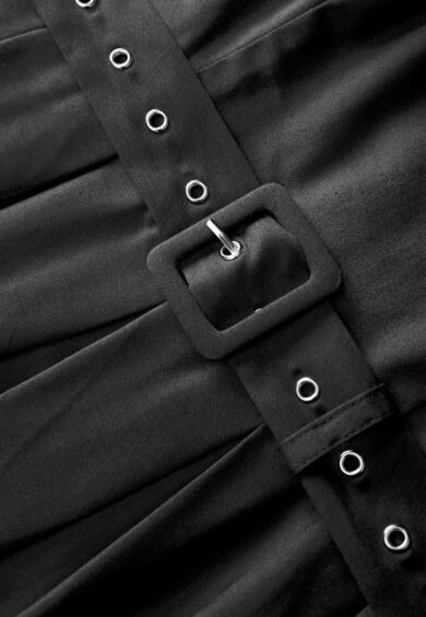 Helen Plain Black Stylish 50's Retro Swing Dress With Pockets – New In | Kitty Darling