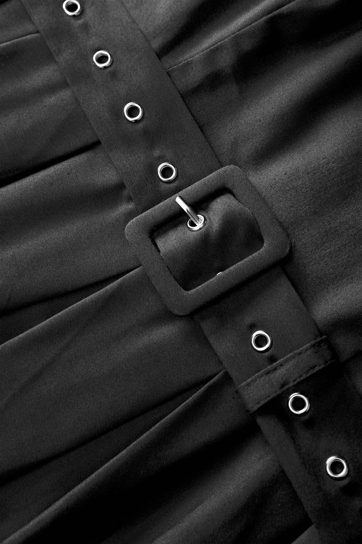 Helen Plain Black Stylish 50's Retro Swing Dress With Pockets 2 Helen Plain Black Stylish 50's Retro Swing Dress With Pockets - Image 2