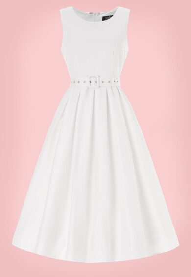 Helen White Retro Swing Dress – New In | Kitty Darling