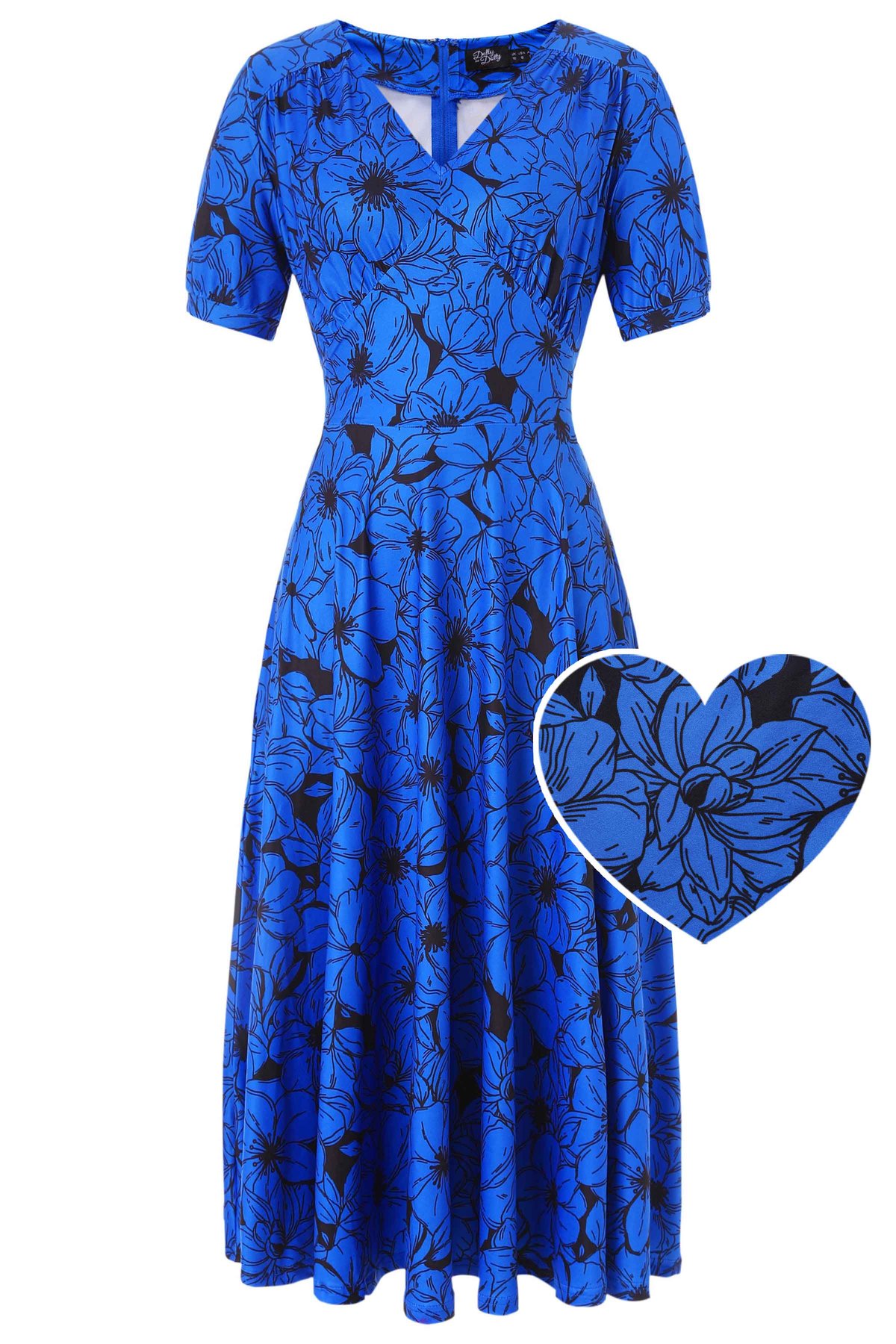 Julia Blue Floral Midi Dress 1 Julia Blue Floral Midi Dress