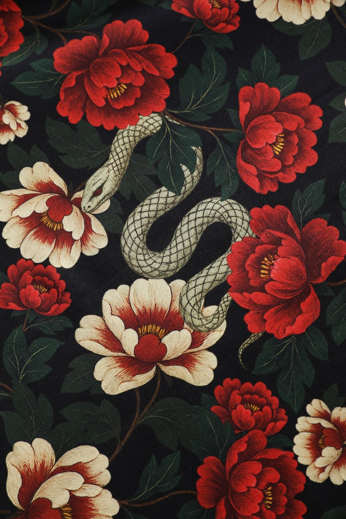 Lily Black Rockabilly Snake & Rose Off Shoulder Dress 2 Lily Black Rockabilly Snake & Rose Off Shoulder Dress - Image 2