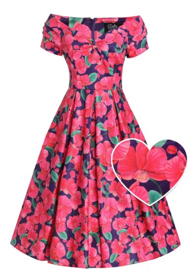 Home 31 Lily Pink Orchid Off Shoulder Dress – New In | Kitty Darling