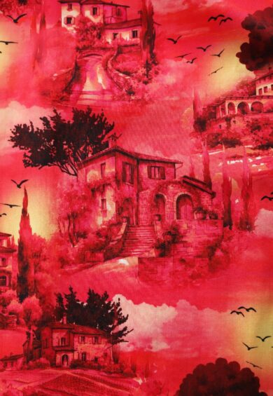 Mabel Red Sunset Midi Shirt Dress – New In | Kitty Darling