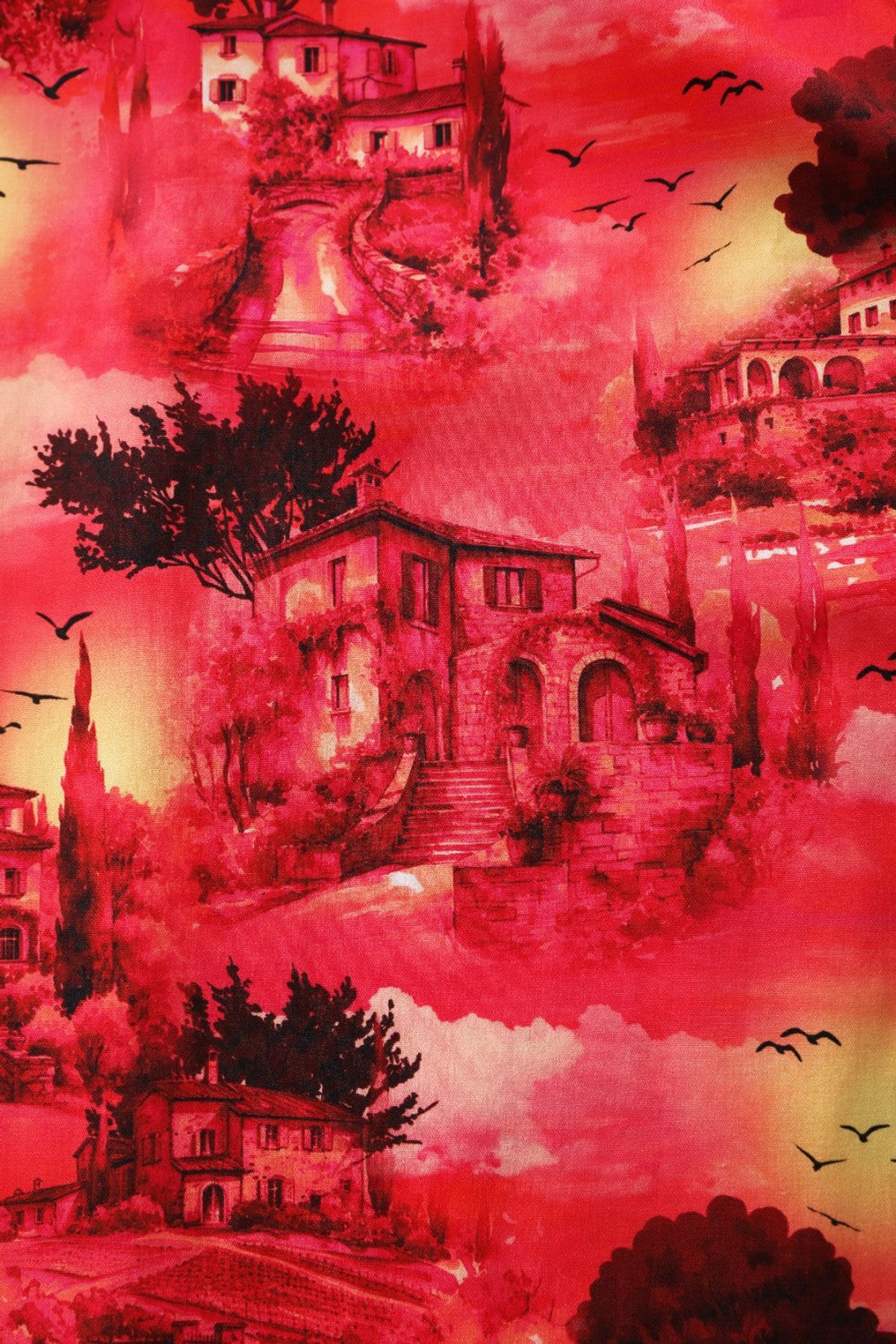 Mabel Red Sunset Midi Shirt Dress 2 Mabel Red Sunset Midi Shirt Dress - Image 2