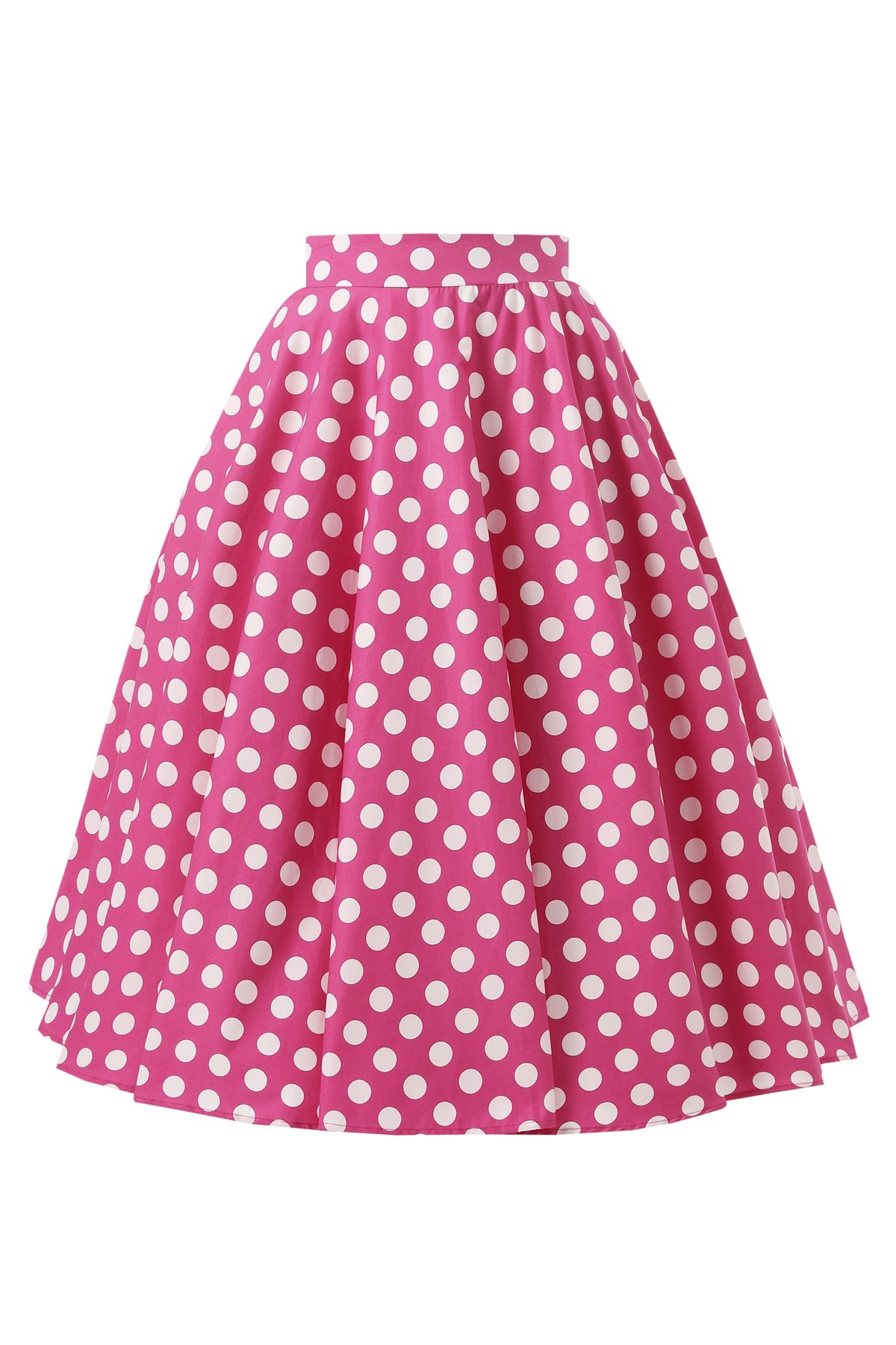 Maisie Hot Pink Polka Dot Full Circle Midi Skirt 3 Maisie Hot Pink Polka Dot Full Circle Midi Skirt - Image 3