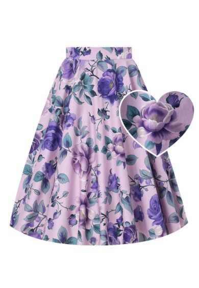 Maisie Lilac Rose Full Circle Midi Skirt – New In | Kitty Darling