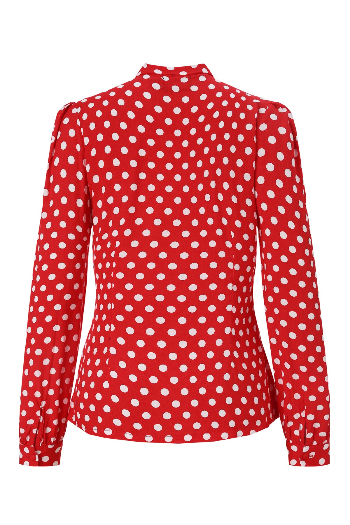 Margaret Retro Red Polka Dot Blouse 2 Margaret Retro Red Polka Dot Blouse - Image 2