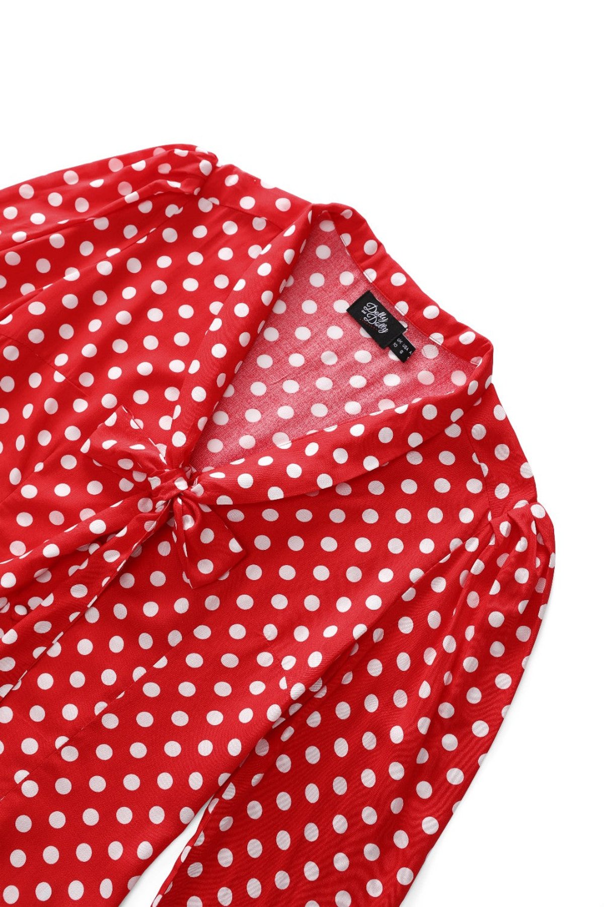 Margaret Retro Red Polka Dot Blouse 3 Margaret Retro Red Polka Dot Blouse - Image 3