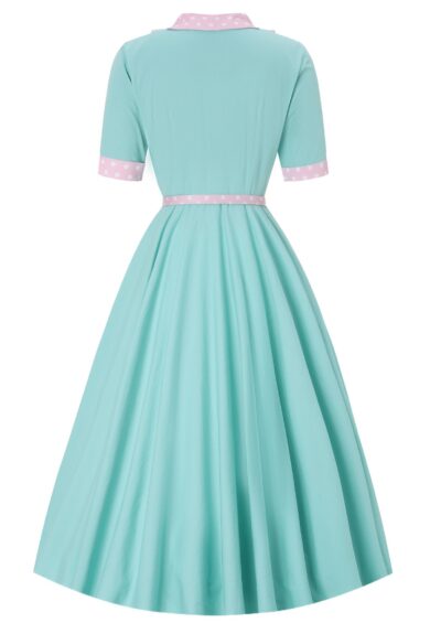 Mollie Baby Blue Full Circle Shirt Dress – New In | Kitty Darling