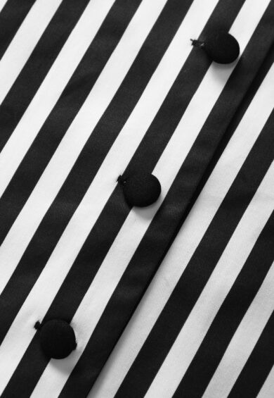 Mollie Classic Black & White Striped Shirt Dress – New In | Kitty Darling