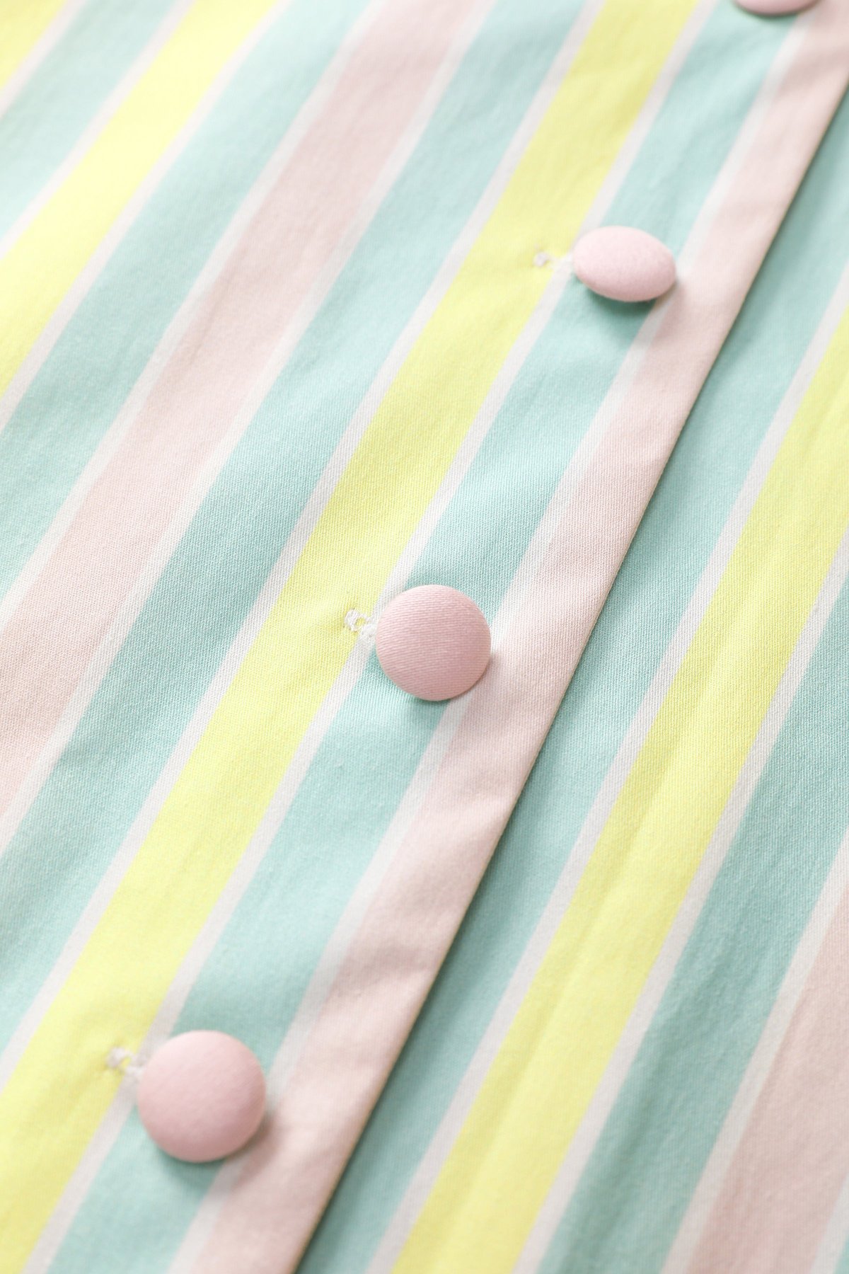 Mollie Multicolored Striped Shirt Dress - Yellow, Green & Pink 2 Mollie Multicolored Striped Shirt Dress - Yellow, Green & Pink - Image 2