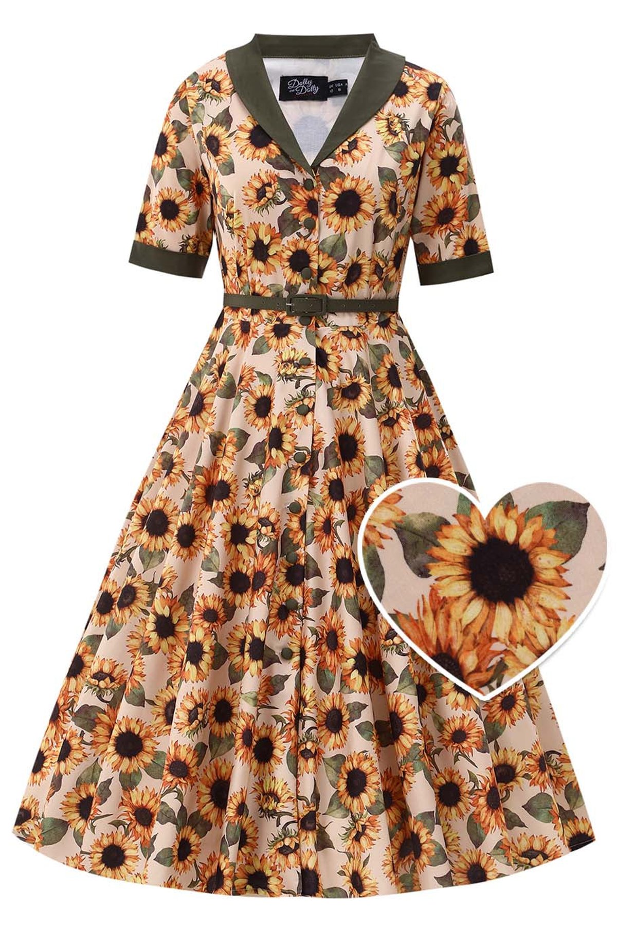 Mollie Sunflower Shirt Dress 1 Mollie Sunflower Shirt Dress