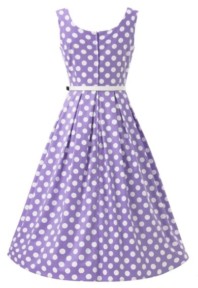 Ophelia Lilac Polka Dot Midi Dress – New In | Kitty Darling